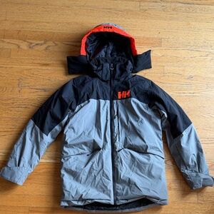 Helly Hansen Kids' Black and Gray Puffer Jacket - SIZE 12 BIG KID